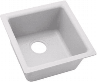 white quartz sink